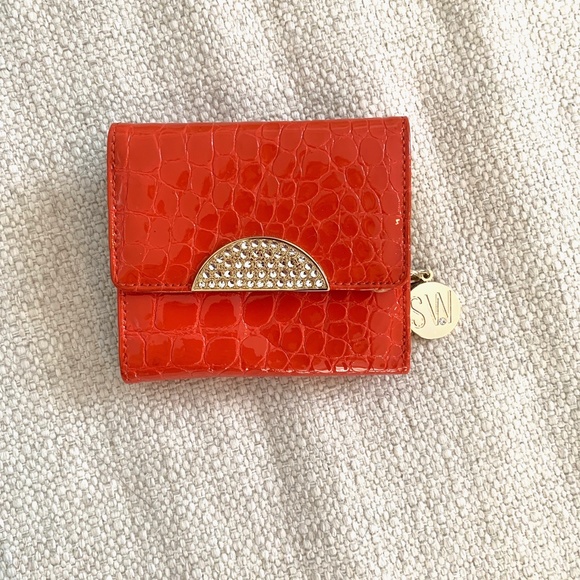 Stuart Weitzman Wallet Mandarian Croc Patent - New with Box - Picture 2 of 10